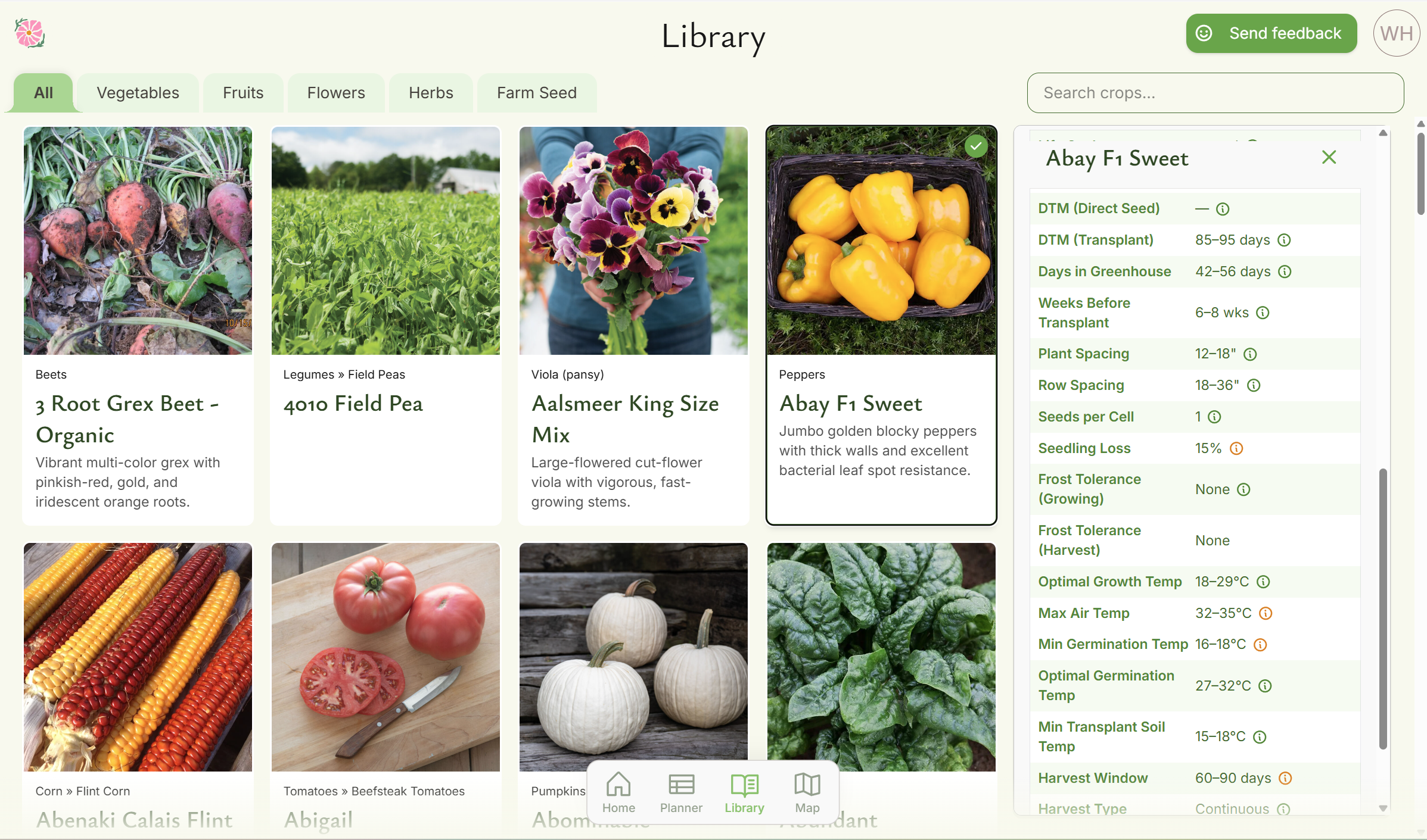 Bloomcast's map view