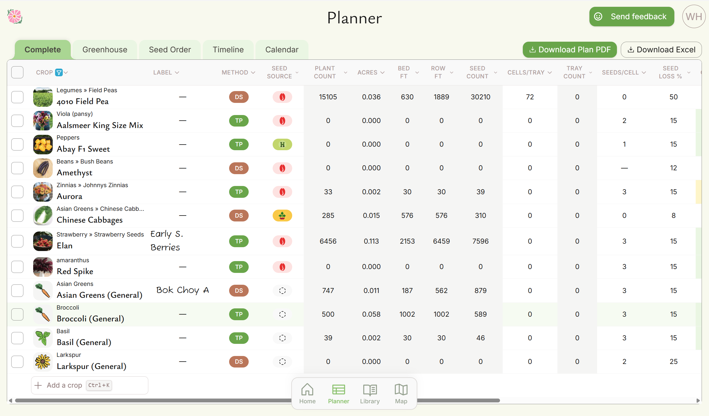 Bloomcast's map view