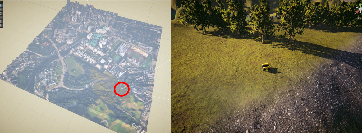 To train and test the software, I built a digital twin of our deployment area using Blender and Unity.